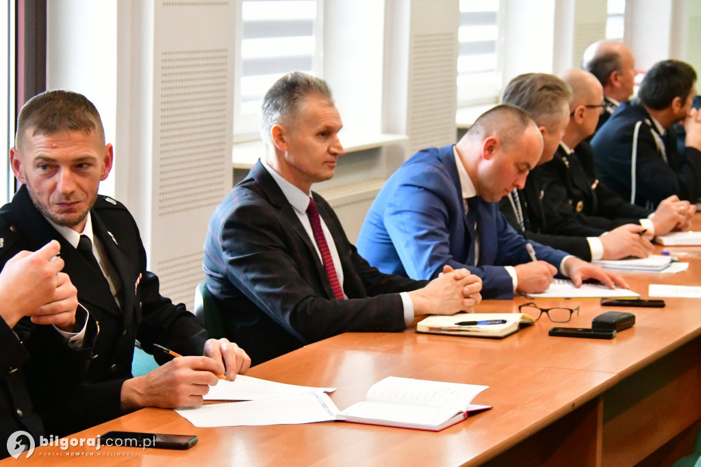 Odprawa strażacka w KP PSP w Biłgoraju