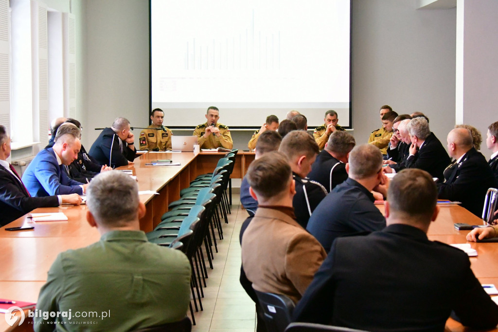 Odprawa strażacka w KP PSP w Biłgoraju