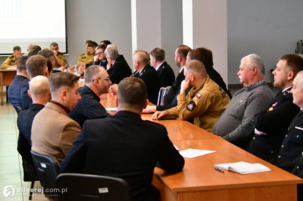 Odprawa strażacka w KP PSP w Biłgoraju