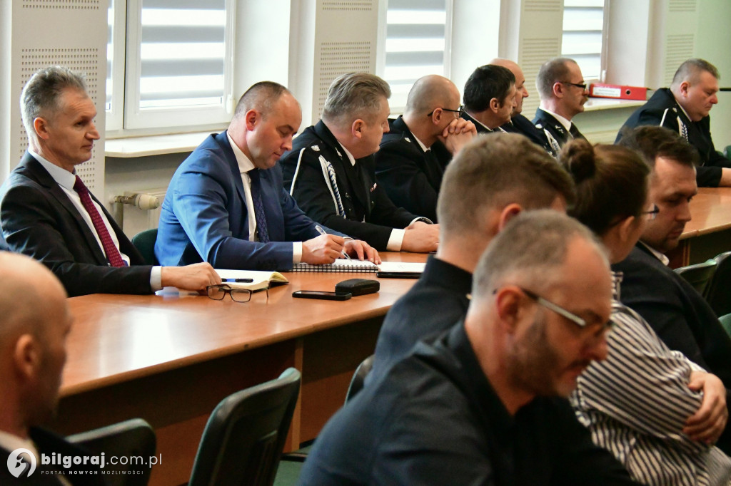 Odprawa strażacka w KP PSP w Biłgoraju