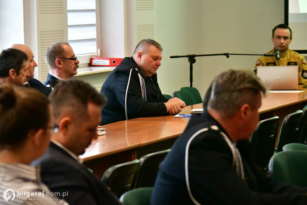 Odprawa strażacka w KP PSP w Biłgoraju
