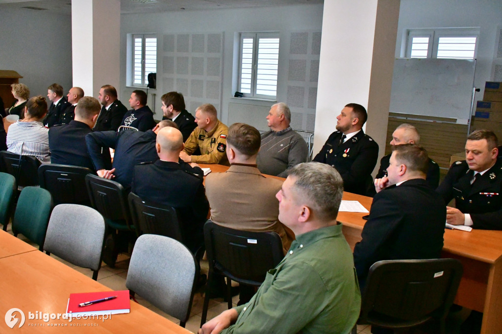 Odprawa strażacka w KP PSP w Biłgoraju