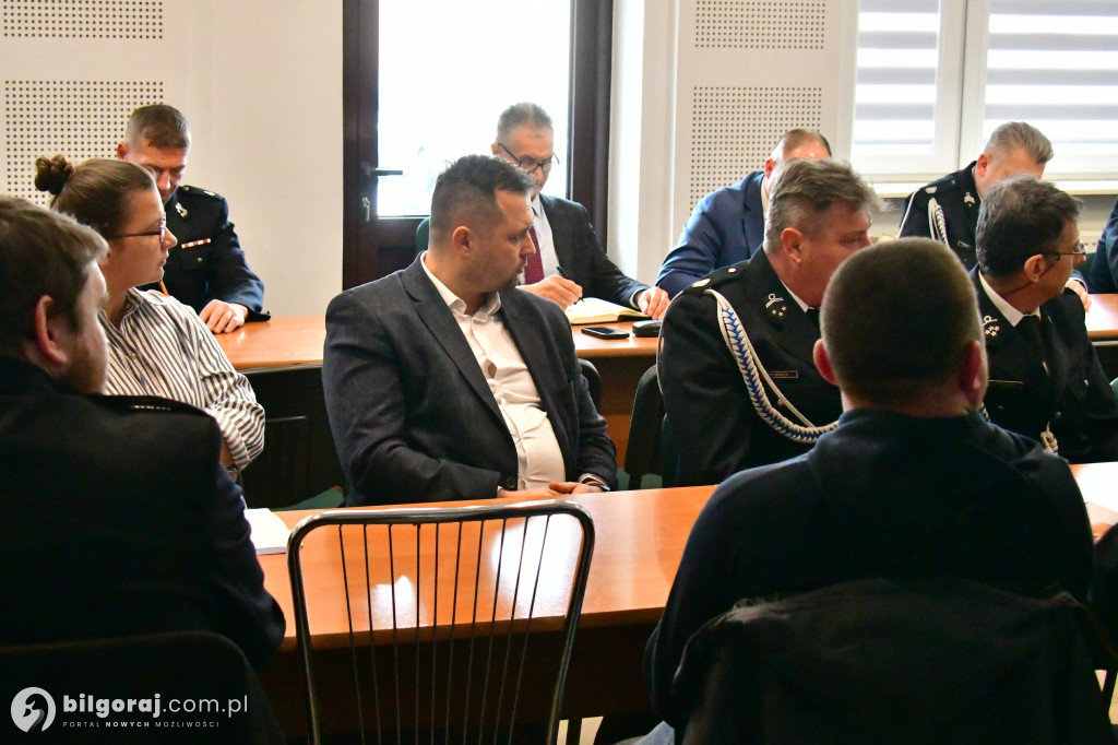 Odprawa strażacka w KP PSP w Biłgoraju