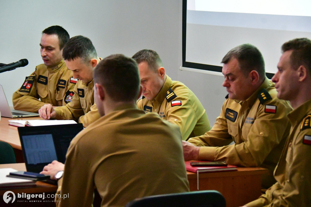 Odprawa strażacka w KP PSP w Biłgoraju