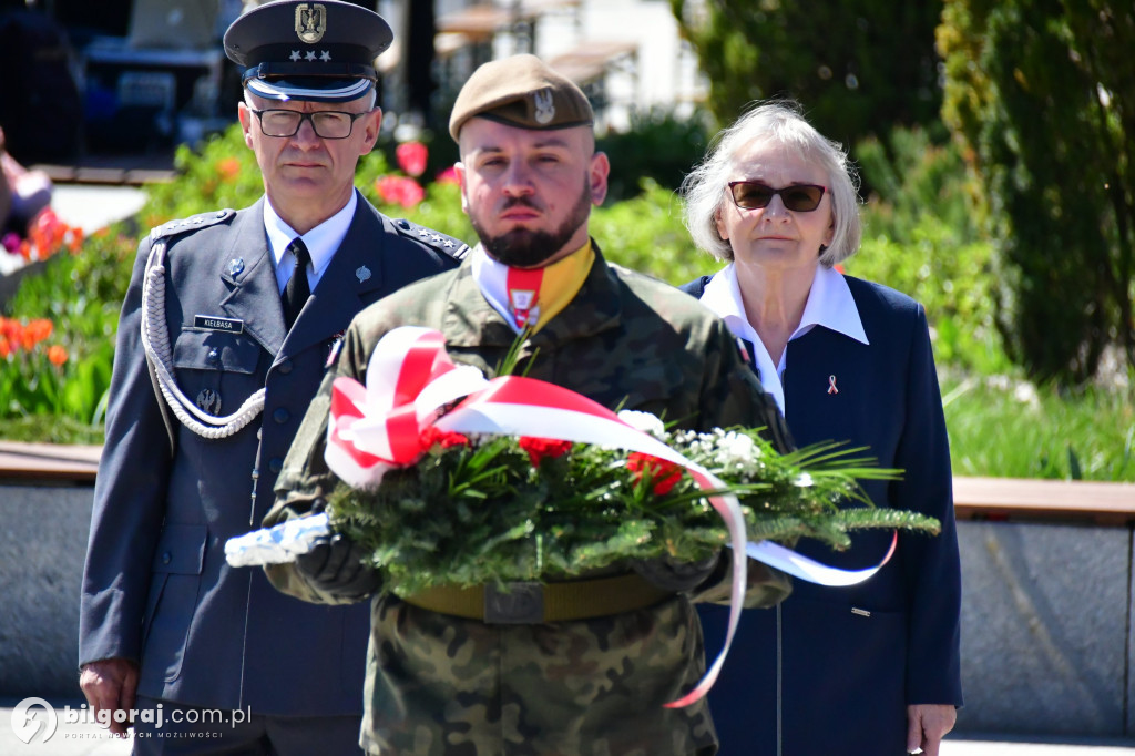 Relacja z uroczystości 3 Maja w Biłgoraju