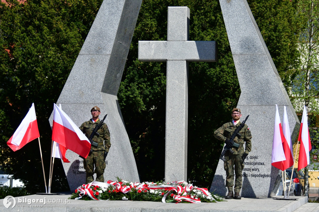 Relacja z uroczystości 3 Maja w Biłgoraju
