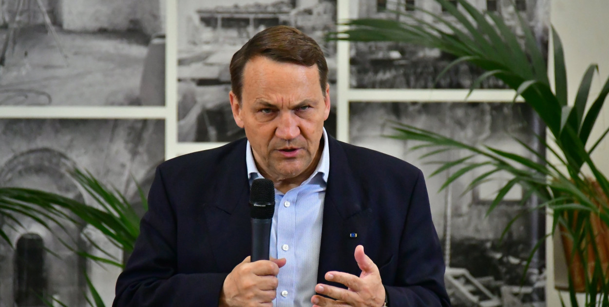 Radosław Sikorski na spotkaniu w Tarnogrodzie