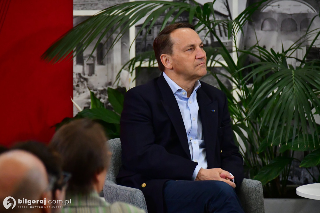 Radosław Sikorski na spotkaniu w Tarnogrodzie
