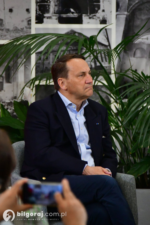 Radosław Sikorski na spotkaniu w Tarnogrodzie