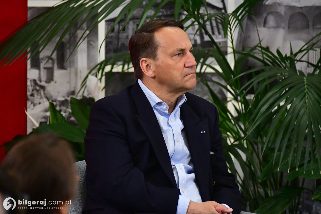 Radosław Sikorski na spotkaniu w Tarnogrodzie