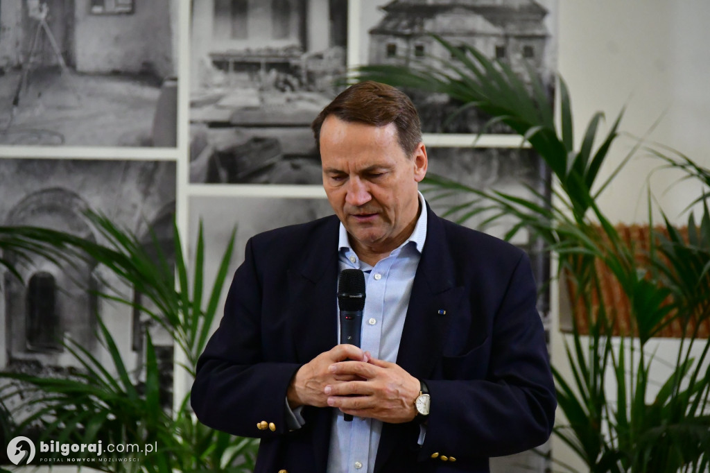Radosław Sikorski na spotkaniu w Tarnogrodzie