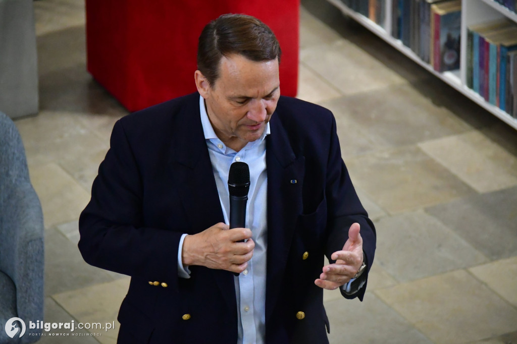 Radosław Sikorski na spotkaniu w Tarnogrodzie