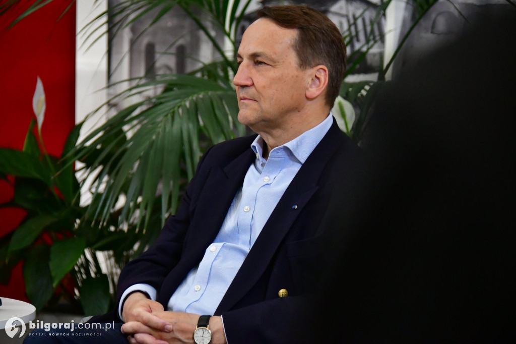 Radosław Sikorski na spotkaniu w Tarnogrodzie