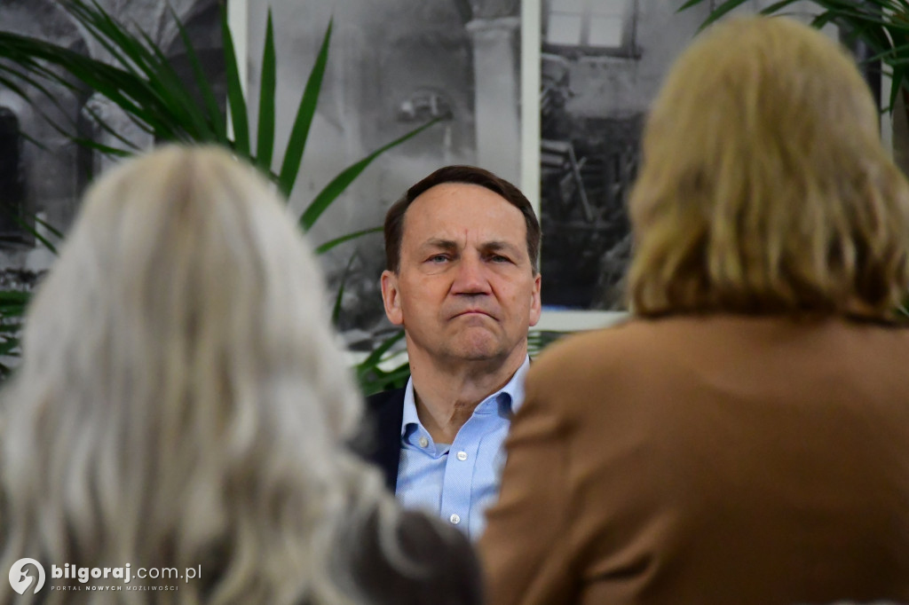 Radosław Sikorski na spotkaniu w Tarnogrodzie