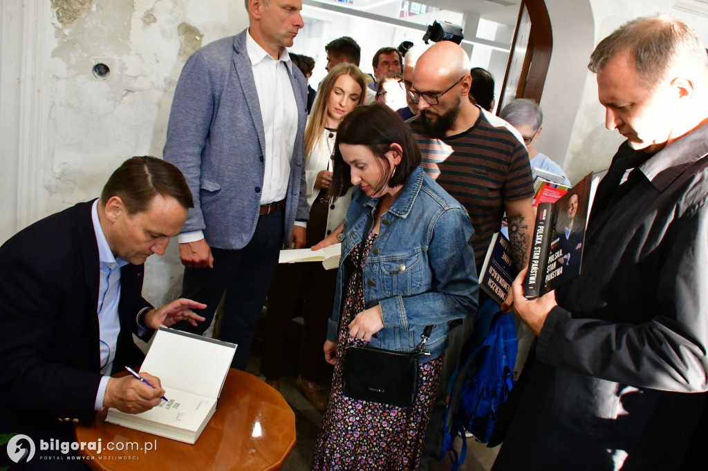 Radosław Sikorski na spotkaniu w Tarnogrodzie
