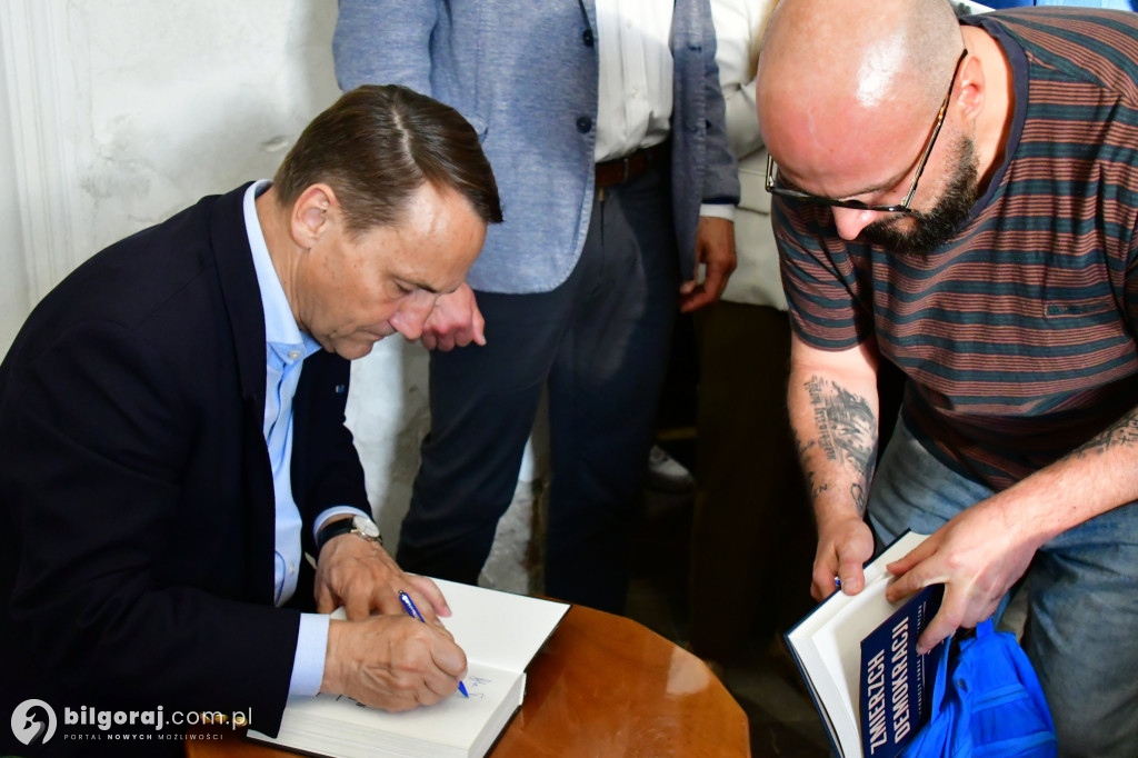 Radosław Sikorski na spotkaniu w Tarnogrodzie