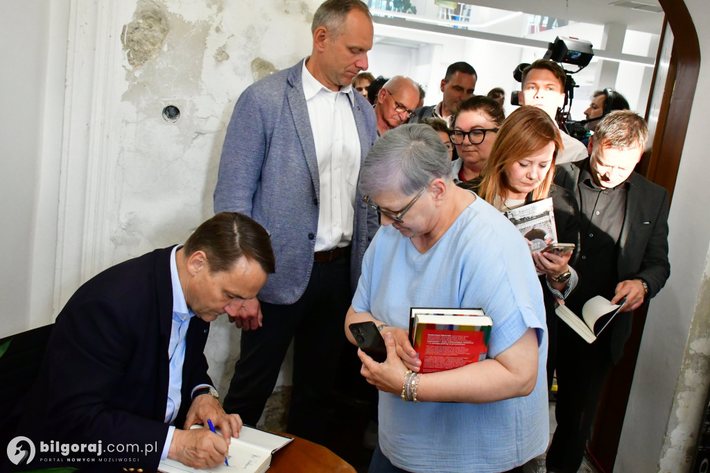 Radosław Sikorski na spotkaniu w Tarnogrodzie