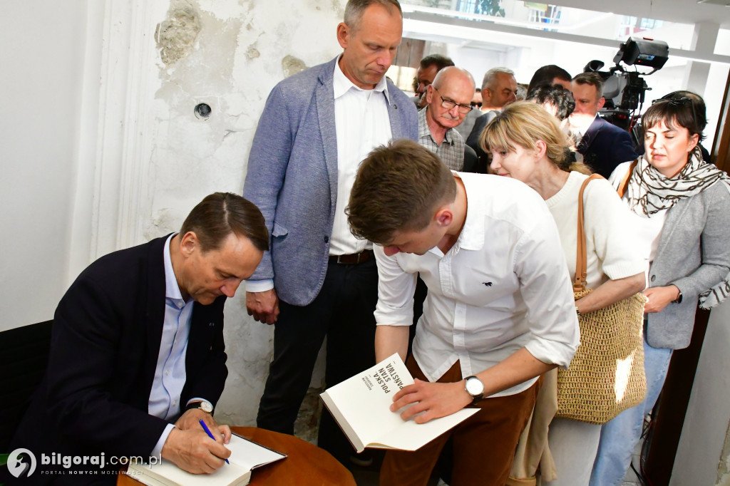 Radosław Sikorski na spotkaniu w Tarnogrodzie