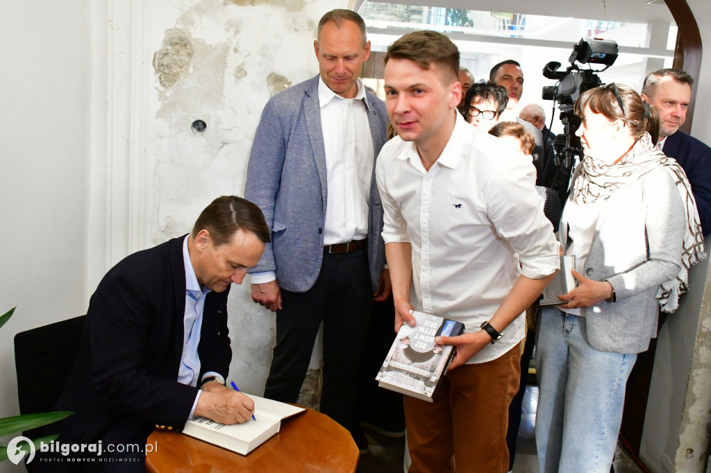 Radosław Sikorski na spotkaniu w Tarnogrodzie