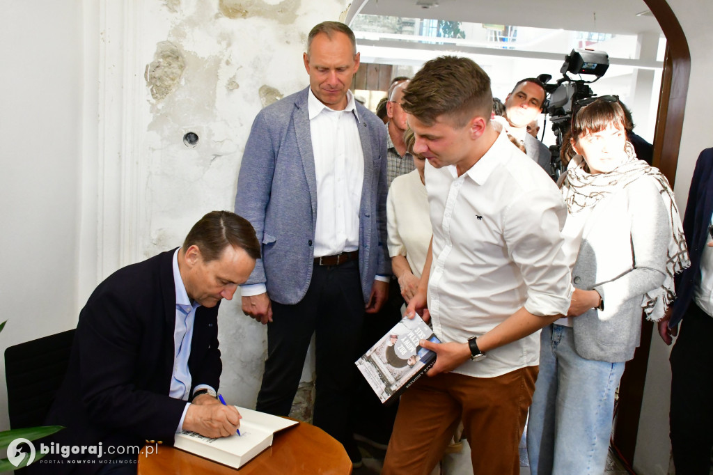 Radosław Sikorski na spotkaniu w Tarnogrodzie