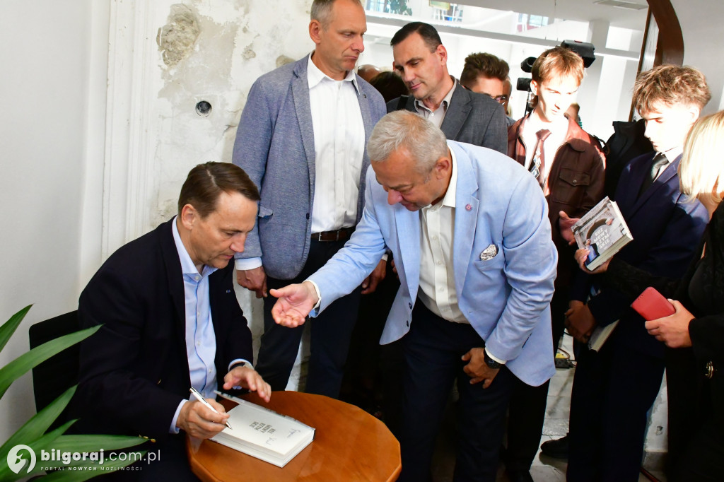 Radosław Sikorski na spotkaniu w Tarnogrodzie