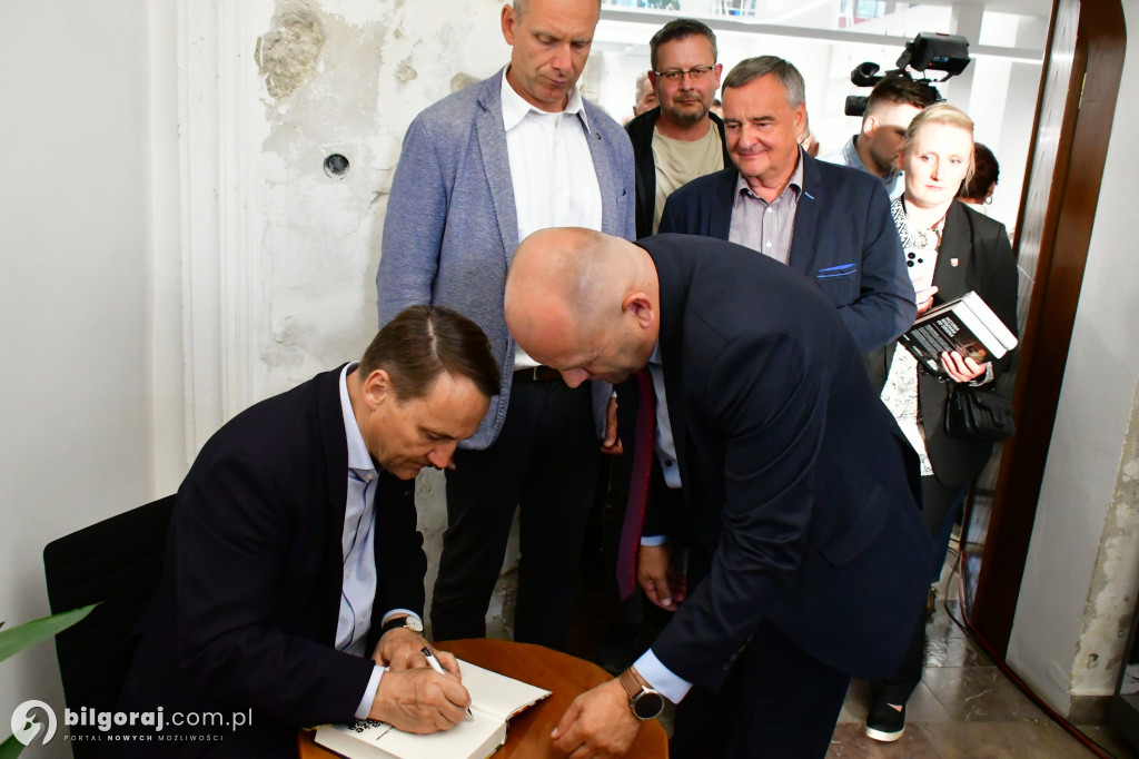 Radosław Sikorski na spotkaniu w Tarnogrodzie