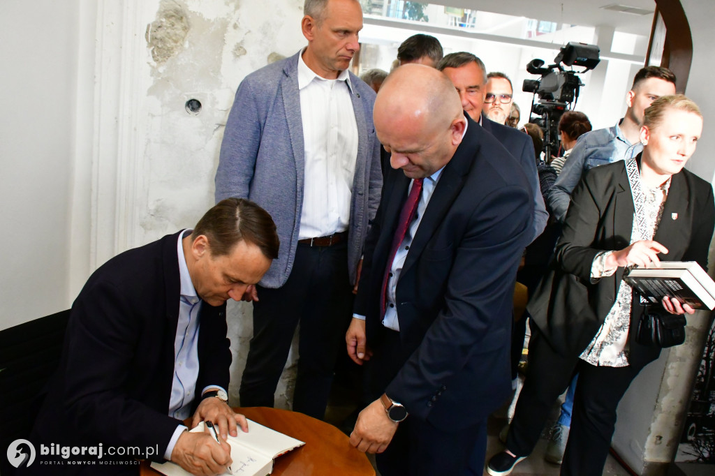 Radosław Sikorski na spotkaniu w Tarnogrodzie