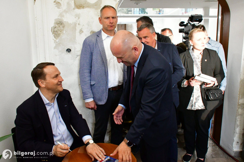 Radosław Sikorski na spotkaniu w Tarnogrodzie