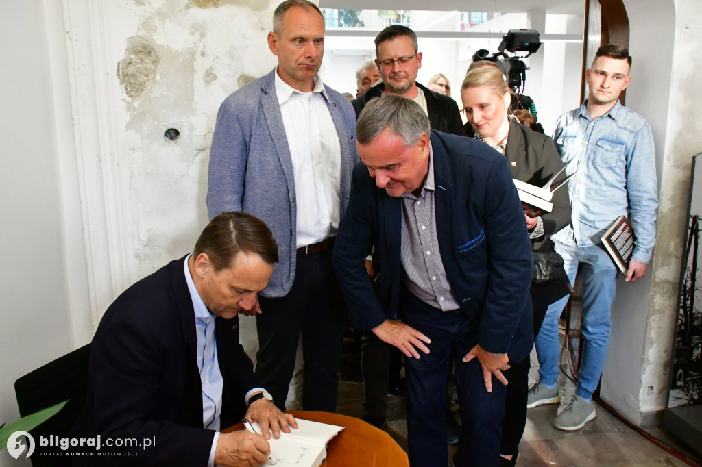 Radosław Sikorski na spotkaniu w Tarnogrodzie