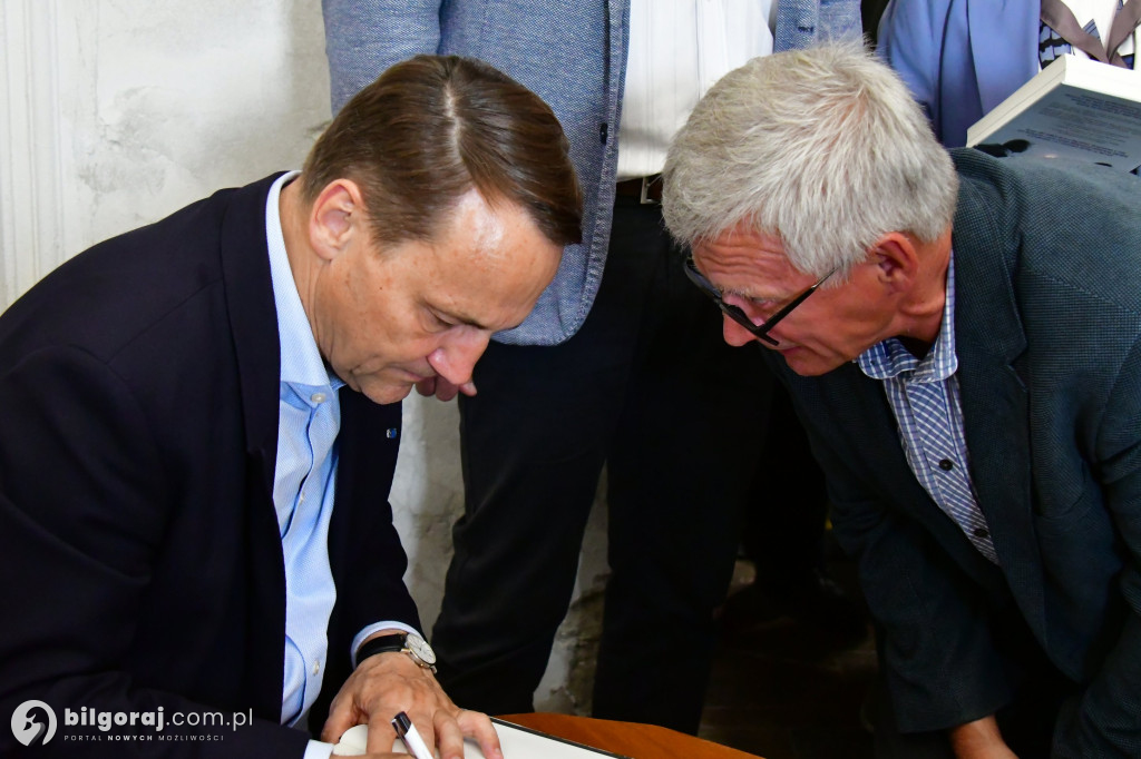 Radosław Sikorski na spotkaniu w Tarnogrodzie