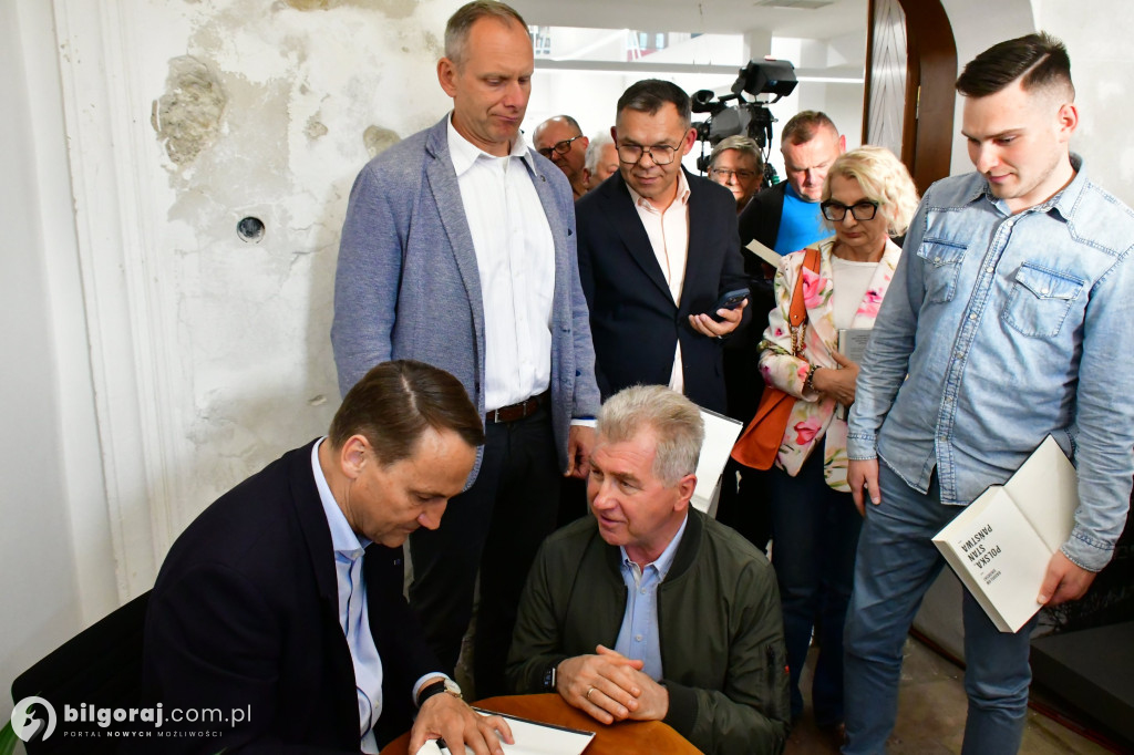 Radosław Sikorski na spotkaniu w Tarnogrodzie