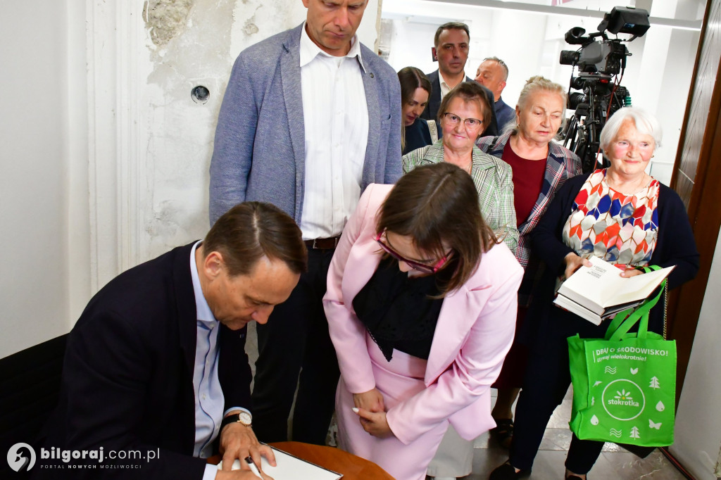 Radosław Sikorski na spotkaniu w Tarnogrodzie