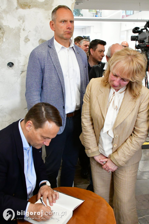 Radosław Sikorski na spotkaniu w Tarnogrodzie