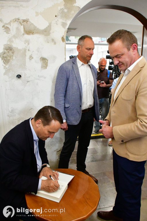Radosław Sikorski na spotkaniu w Tarnogrodzie