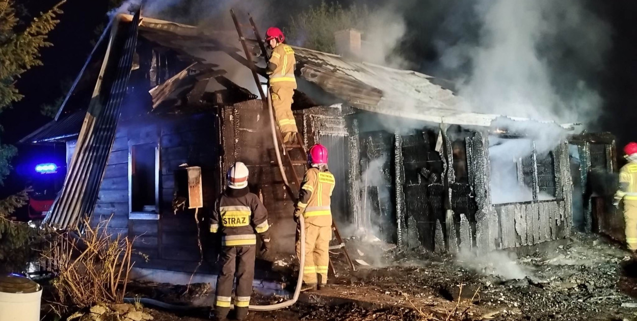 Akcja gaśnicza w miejscowości  Pawlichy, Fot. OSP KSRG Księżpol