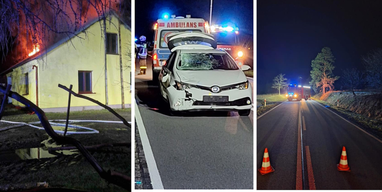 Służby ratunkowe informują. Dwa dni, trzy pożary i tragiczne potrącenie