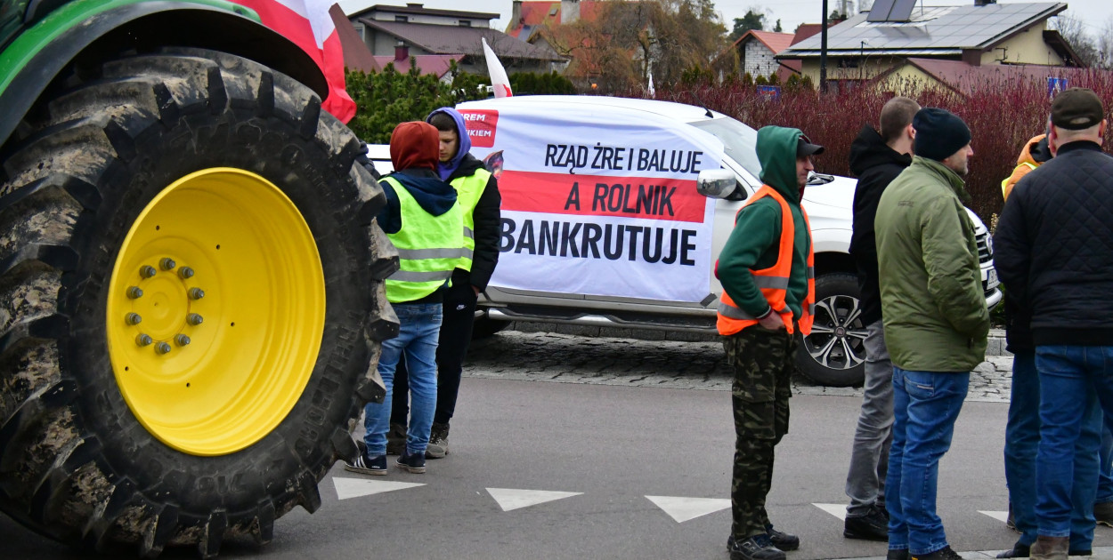 Rolnicy zablokowali Biłgoraj. Wszystko w ramach akcji protestacyjnej