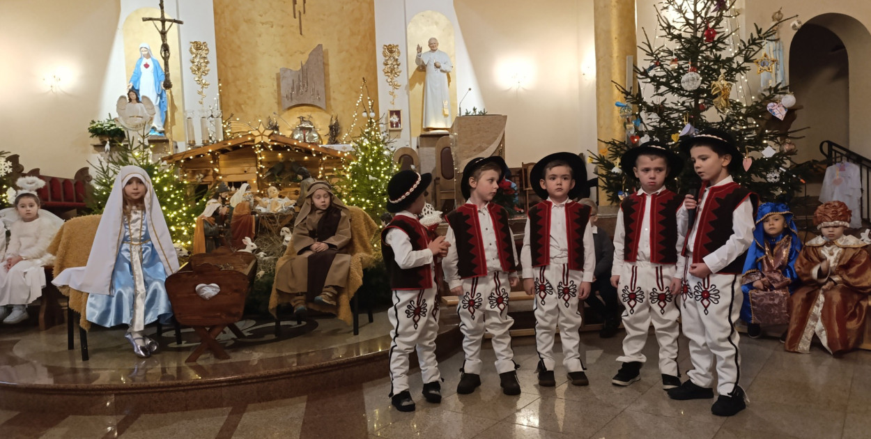 Jasełka w Biłgoraju w wykonaniu przedszkolaków z JPII