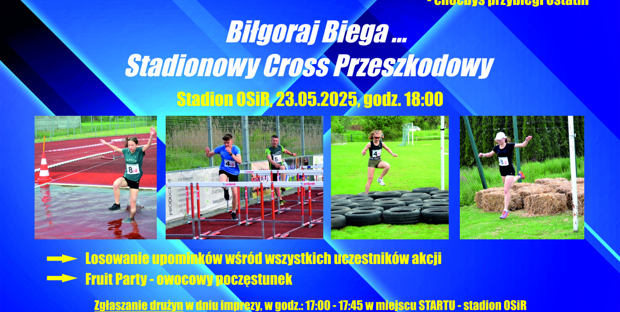 Biłgoraj Biega 2025 – Stadionowy Cross Przeszkodowy już 23 maja