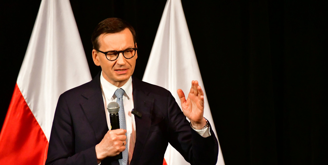 Morawiecki, Czarnek i Obajtek w Biłgoraju