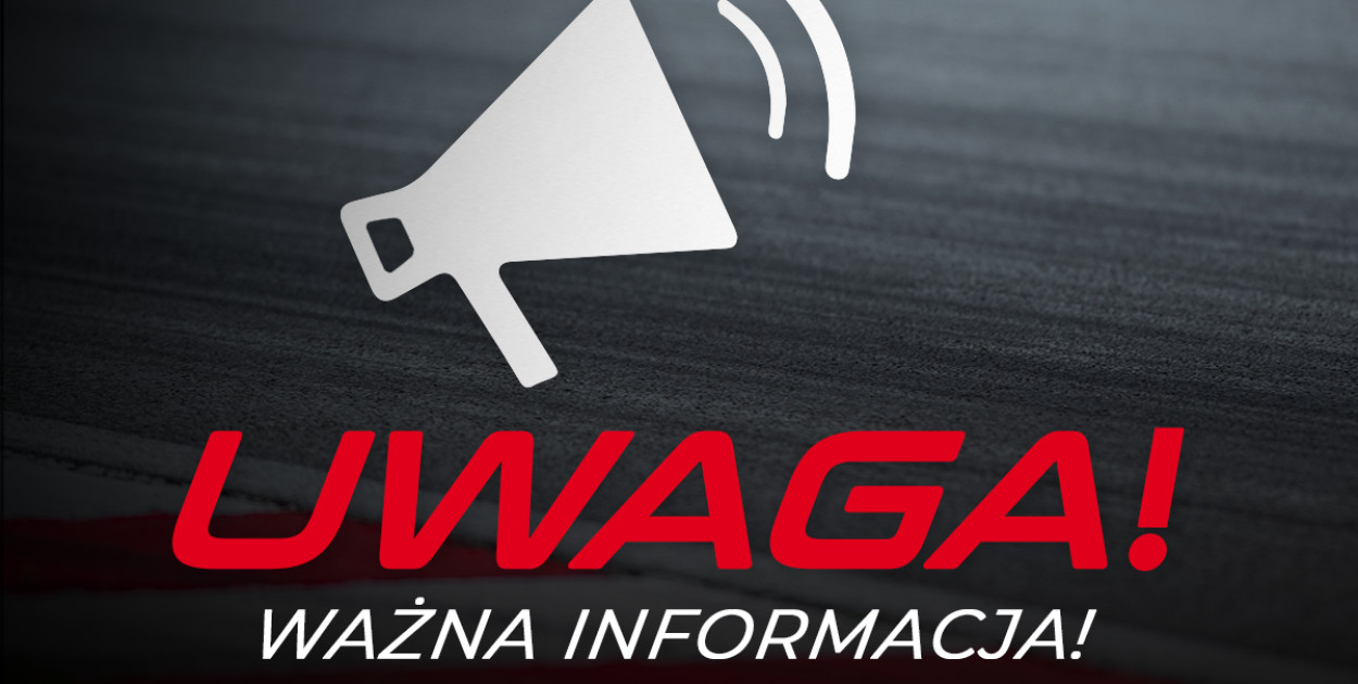 Uwaga mieszkańcy! Ważna informacja odnośnie Autodromu
