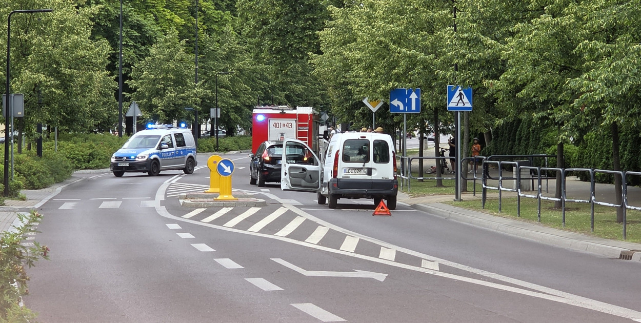 Zdarzenie drogowe w centrum Biłgoraja. Potrącenie pieszej