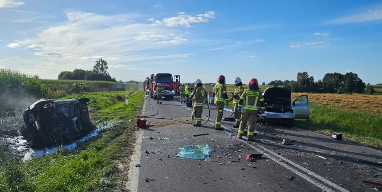 Wypadek na drodze W863 między Tarnogrodem, a Różańcem