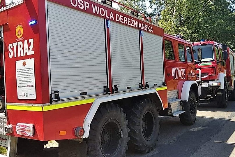 Pożar nieużytków w miejscowości Ruda Zagrody