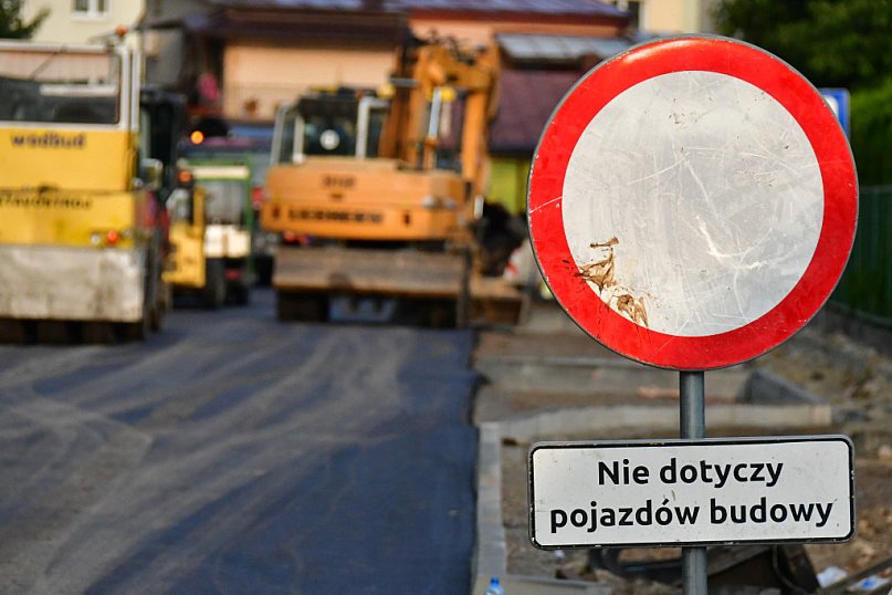 Trwa remont ulic Piłsudskiego w Biłgoraju