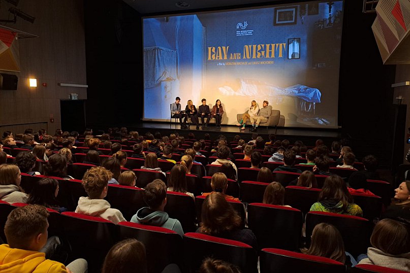 Twórcy filmu Dzień i noc dziękują widzom z Biłgoraja