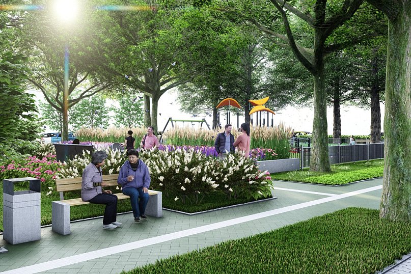 Wizualizacja. Tak zmienią się skwer zieleni w Biłgoraju