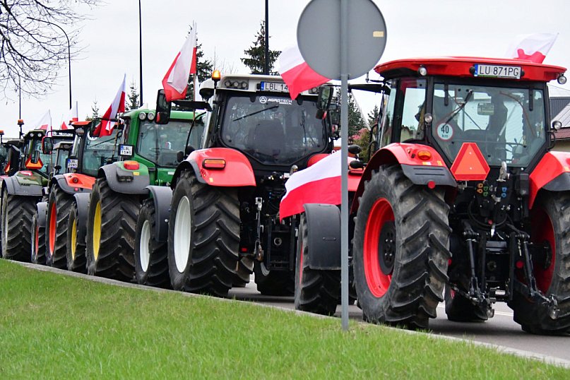 Rolnicy zablokowali Biłgoraj. Wszystko w ramach akcji protestacyjnej