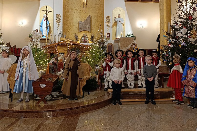 Jasełka w Biłgoraju w wykonaniu przedszkolaków z JPII
