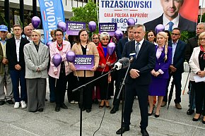 Zachęcali by głosować na Rafała Trzaskowskiego. W centrum miasta zorganizowali konferencję-13244
